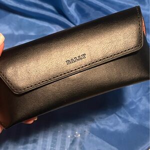 Bally Black Leather Sunglasses Case